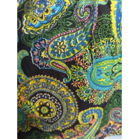 Cute Options Green Paisley Babydoll Cami V-Neck XL NWT Coastal Bohemian - Picture 3 of 9